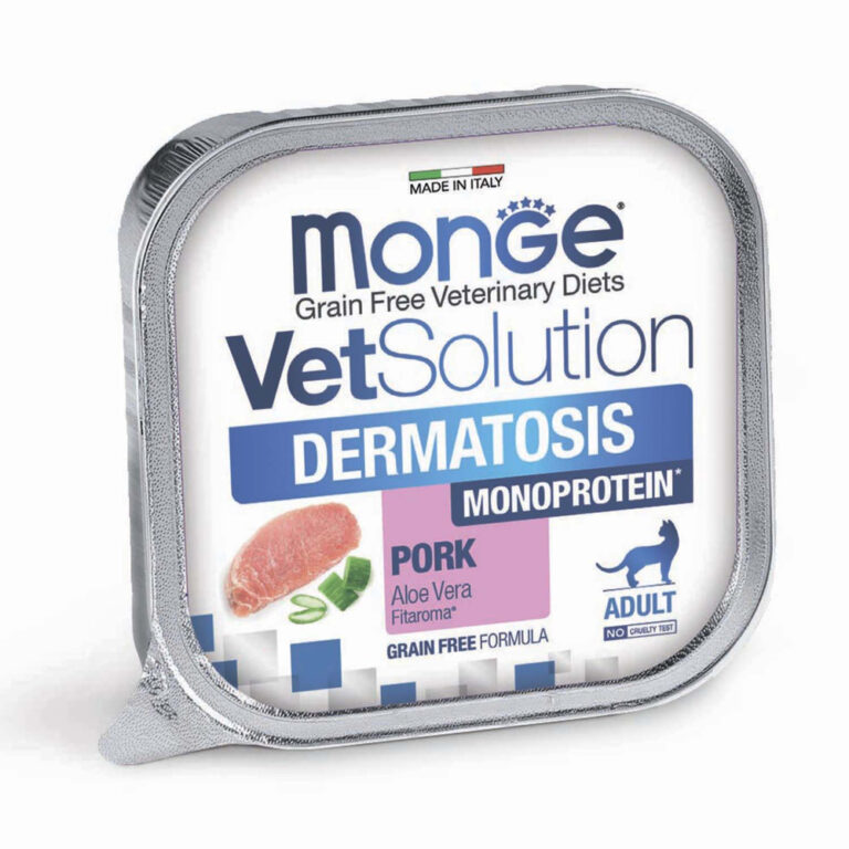 Корм для кошек Monge VetSolution Dermatosis с чувствительной кожей ламист. 100г — цена и наличие Корм для кошек Monge VetSolution Dermatosis с чувствительной кожей ламист. 100г