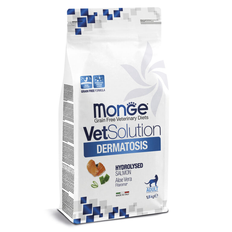 Корм для кошек Monge VetSolution Dermatosis с чувствительной кожей сух. 1,5кг
