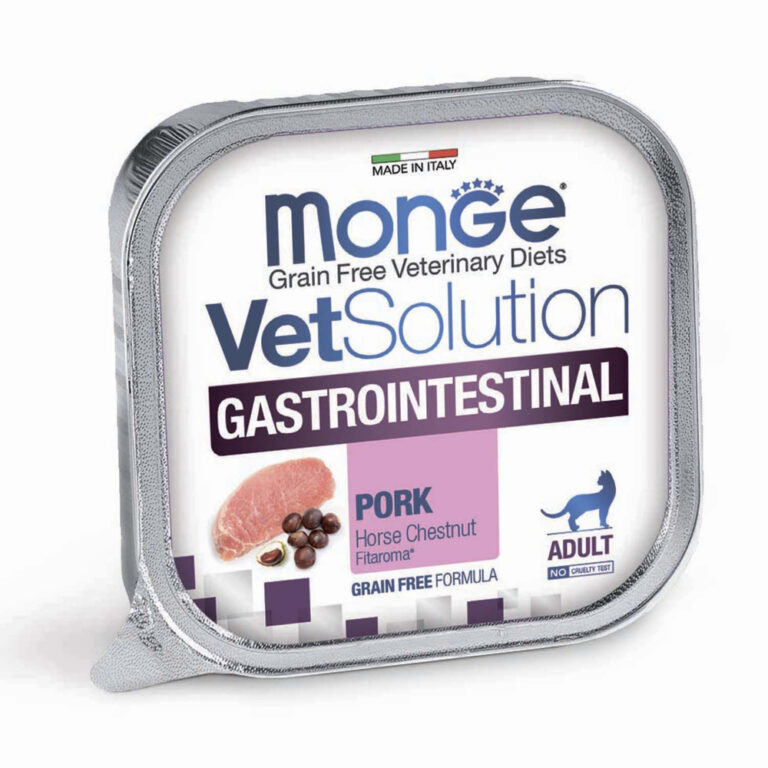 Корм для кошек Monge VetSolution Gastrointestinal при заболеваниях ЖКТ ламист. 100г