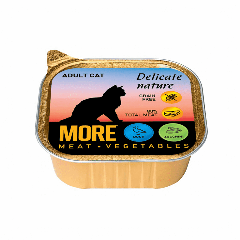 Корм для кошек MORE Delicate Nature паштет с уткой и цукини ламист. 100г — цена и наличие Корм для кошек MORE Delicate Nature паштет с уткой и цукини ламист. 100г