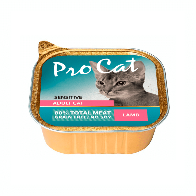 Корм для кошек Pro Cat для чувствительного пищеварения, паштет с ягненком ламист. 100г Корм для кошек Pro Cat для чувствительного пищеварения, паштет с ягненком ламист. 100г