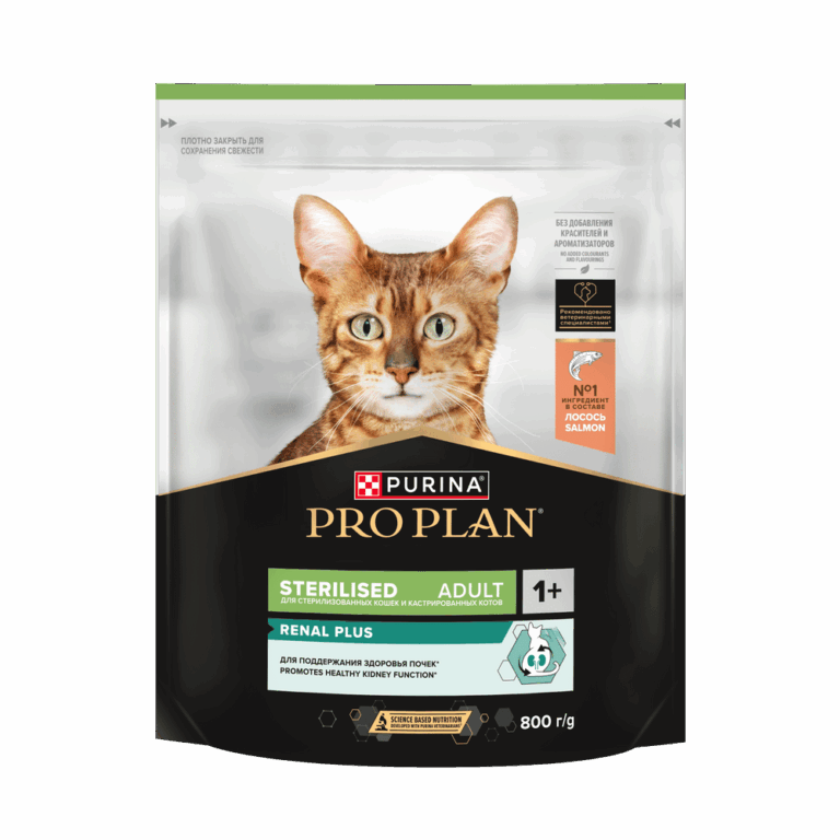 Корм для кошек Pro Plan для стерилизованных, лосось сух. 800г Корм для кошек Pro Plan для стерилизованных, лосось сух. 800г