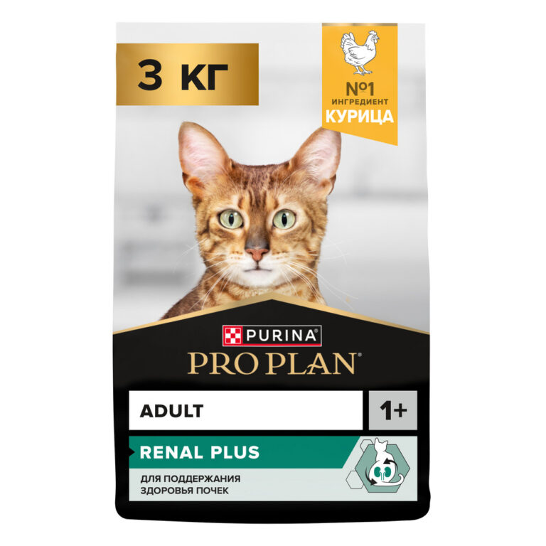 Корм для кошек Pro Plan Renal Plus для поддержания здоровья почек, с курицей сух. 3кг — цена и наличие Корм для кошек Pro Plan Renal Plus для поддержания здоровья почек, с курицей сух. 3кг