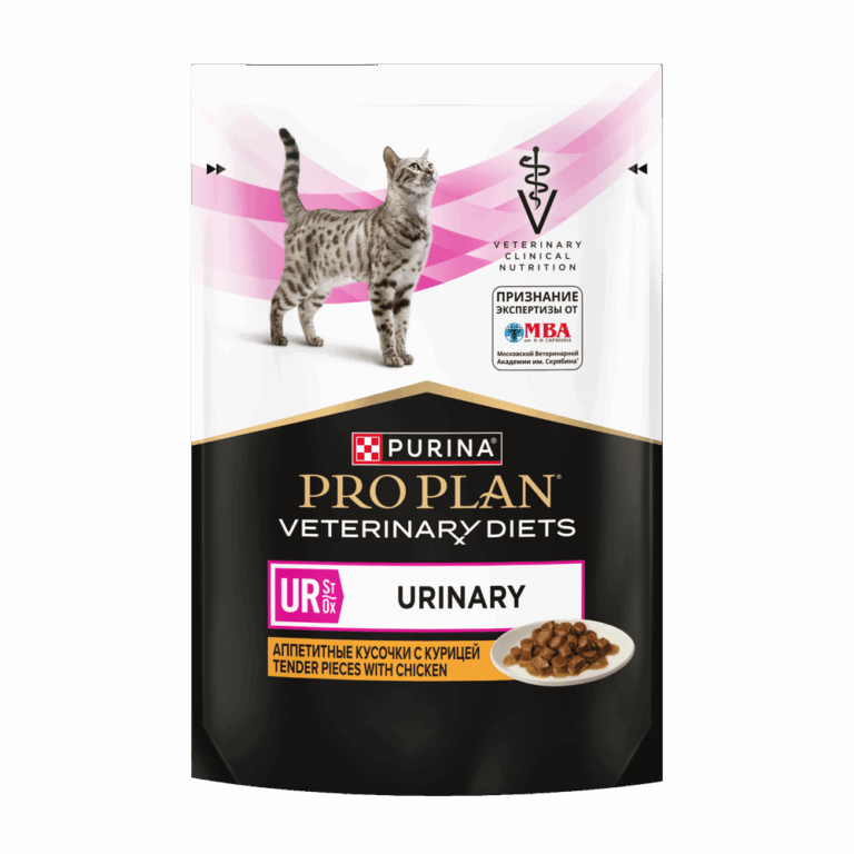Корм для кошек Pro Plan Veterinary Diets UR ST/OX Urinary при болезн.мочевыв.путей, курица пауч 85г Корм для кошек Pro Plan Veterinary Diets UR ST/OX Urinary при болезн.мочевыв.путей, курица пауч 85г