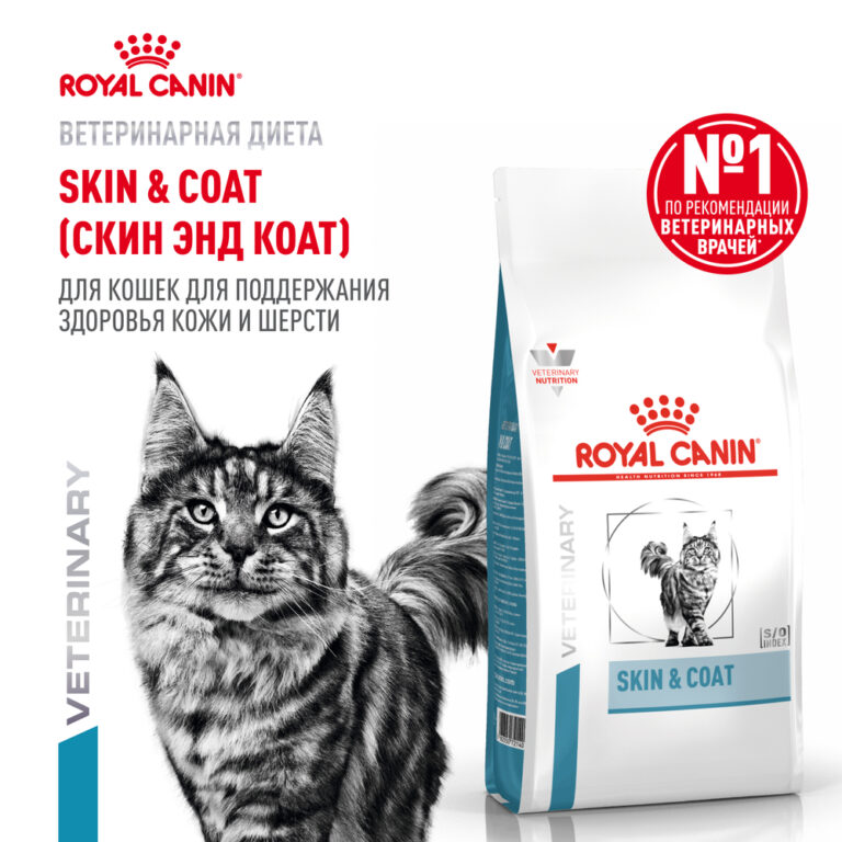 Корм для кошек ROYAL CANIN Skin & Coat для поддержания защитных функций кожи сух. 1,5кг Корм для кошек ROYAL CANIN Skin & Coat для поддержания защитных функций кожи сух. 1,5кг