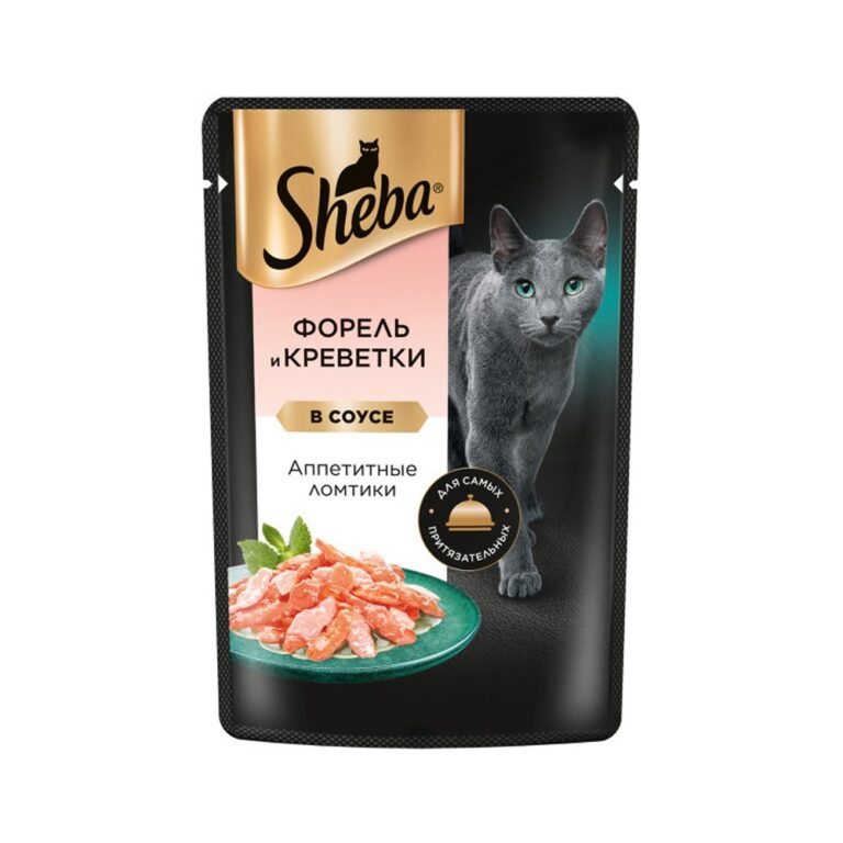 Корм для кошек SHEBA форель, креветки пауч 75г