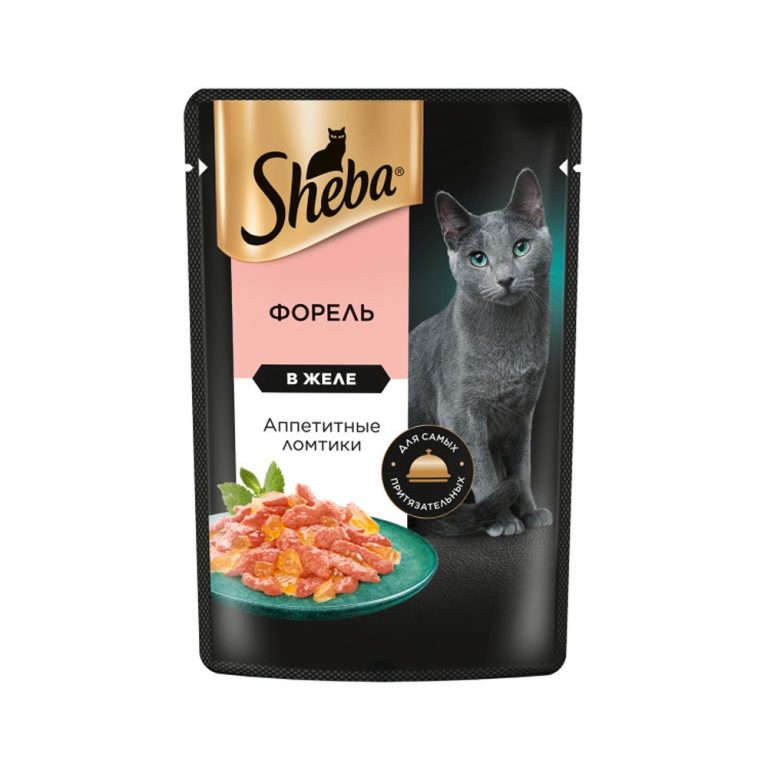 Корм для кошек SHEBA форель желе пауч 75г Корм для кошек SHEBA форель желе пауч 75г