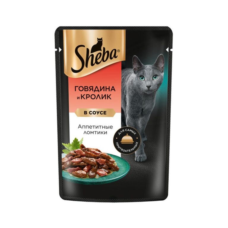 Корм для кошек SHEBA говядина, кролик в соусе пауч 75г — цена и наличие Корм для кошек SHEBA говядина, кролик в соусе пауч 75г