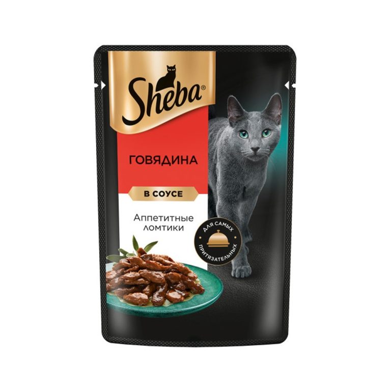 Корм для кошек SHEBA ломтики в соусе говядина пауч 75г Корм для кошек SHEBA ломтики в соусе говядина пауч 75г