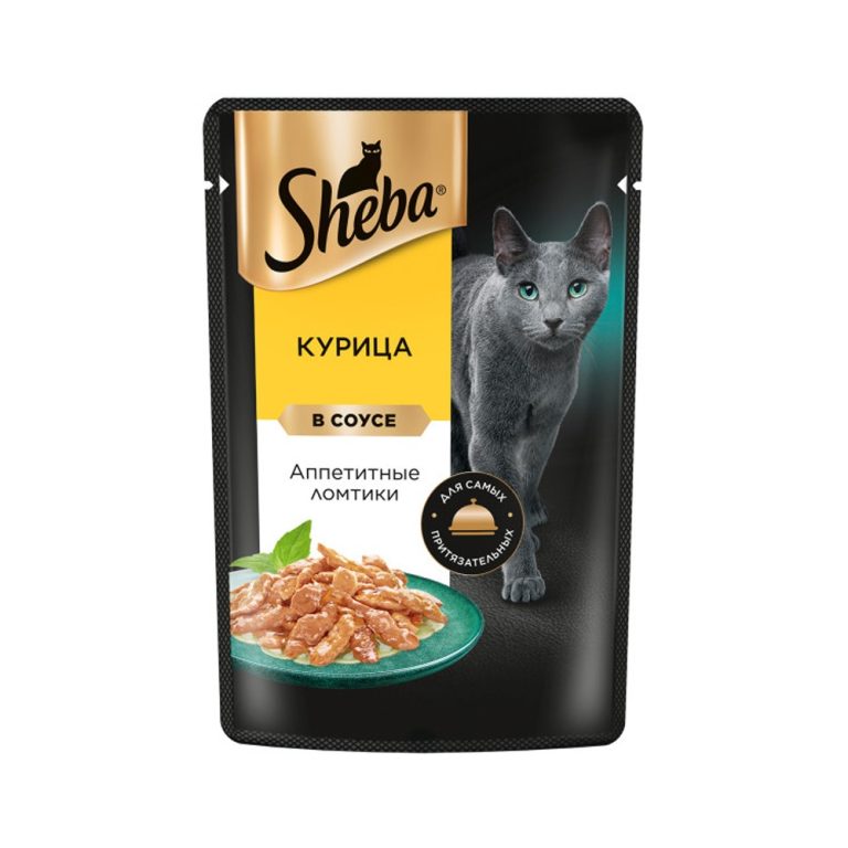Корм для кошек SHEBA ломтики в соусе курица пауч 75г