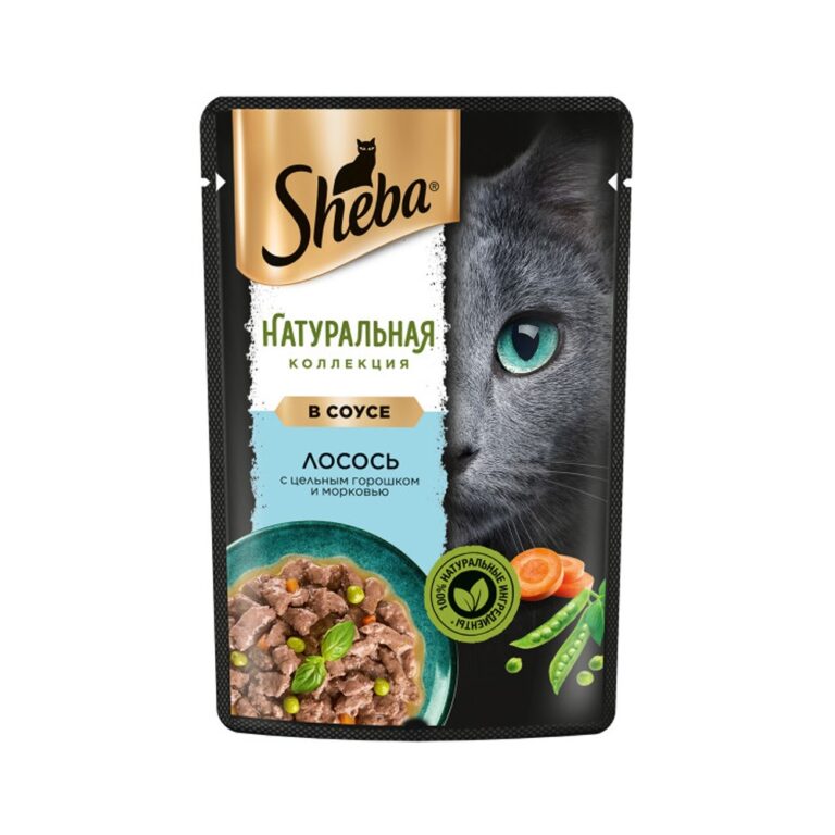 Корм для кошек SHEBA Natures лосось с горохом пауч 75г