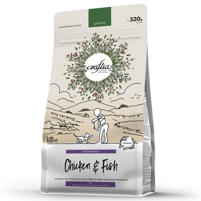 Корм для котят CRAFTIA Harmona из курицы и рыбы сух. 320г — цена и наличие Корм для котят CRAFTIA Harmona из курицы и рыбы сух. 320г