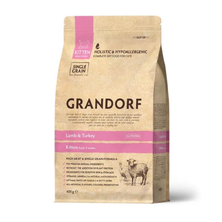 Корм для котят GRANDORF Ягненок с индейкой сух. 400г — цена и наличие Корм для котят GRANDORF Ягненок с индейкой сух. 400г