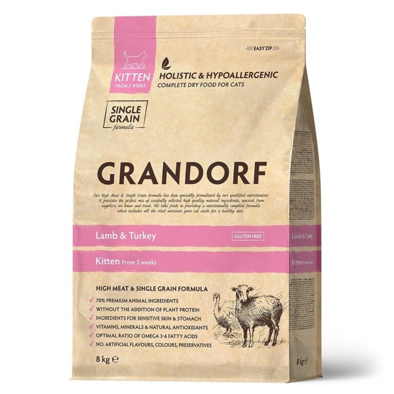 Корм для котят GRANDORF Ягненок с индейкой сух. 8кг