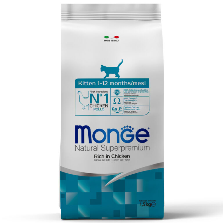 Корм для котят Monge Cat курица сух. 1,5кг