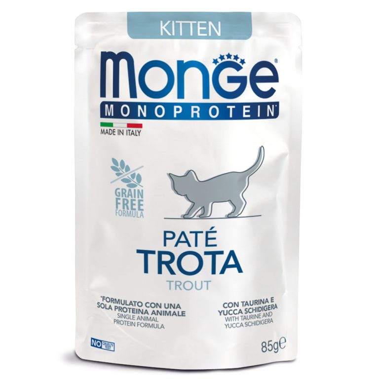 Корм для котят Monge Cat Monoprotein форель пауч 85г