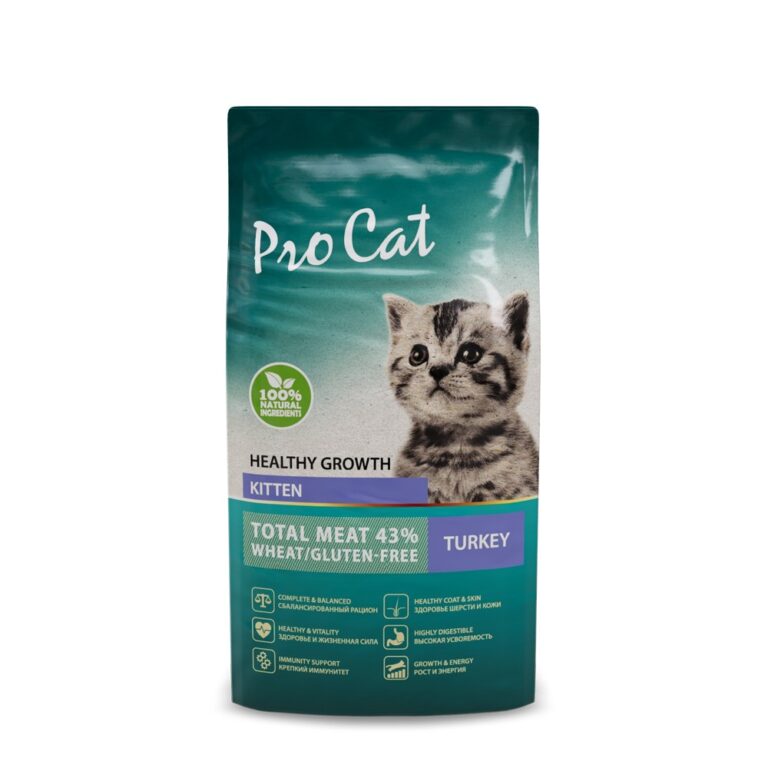 Корм для котят Pro Cat для здорового роста и энергии, индейка сух. 400г — цена и наличие Корм для котят Pro Cat для здорового роста и энергии, индейка сух. 400г