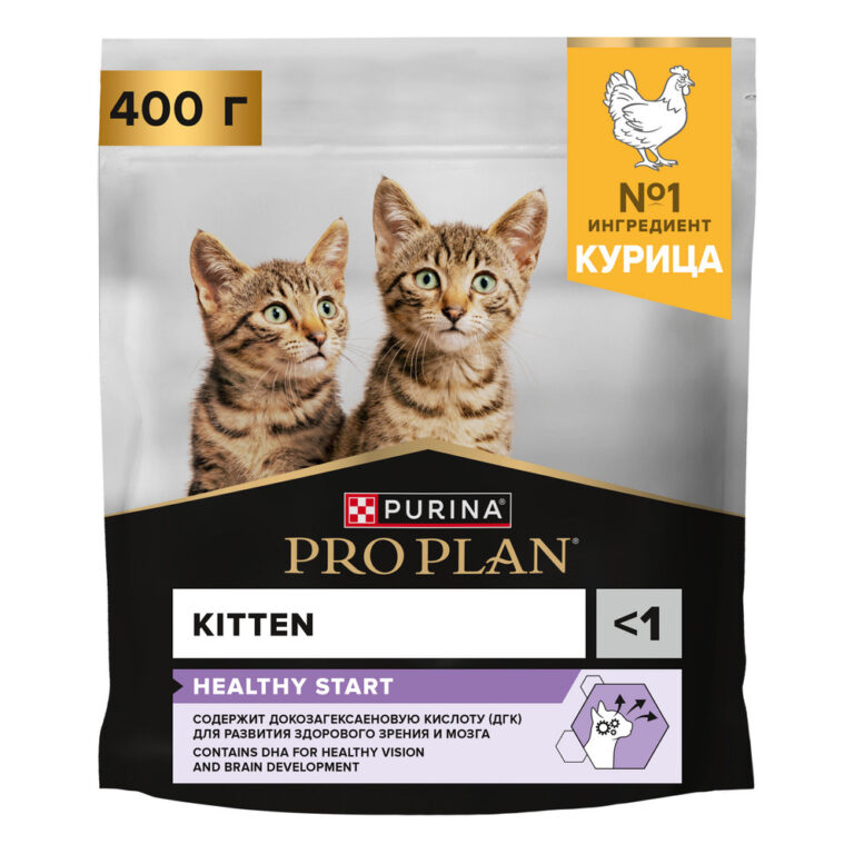 Корм для котят Pro Plan Healthy Start до 1 года, с курицей сух. 400г — цена и наличие Корм для котят Pro Plan Healthy Start до 1 года, с курицей сух. 400г