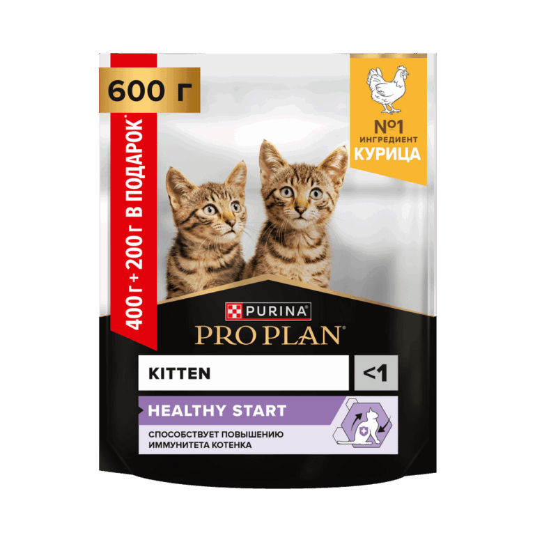Корм для котят Pro Plan Healthy Start курица сух. 400г+200г ПОДАРОК — цена и наличие Корм для котят Pro Plan Healthy Start курица сух. 400г+200г ПОДАРОК