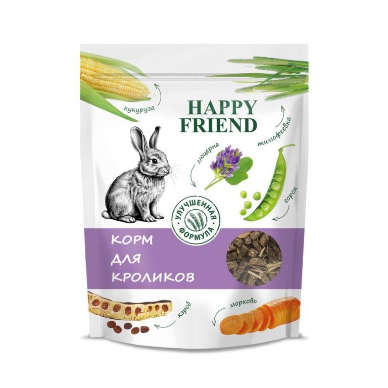 Корм для кроликов HAPPY FRIEND 500г Корм для кроликов HAPPY FRIEND 500г