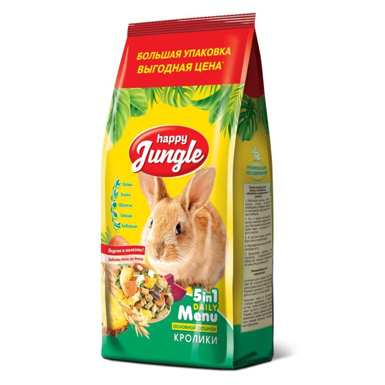 Корм для кроликов HAPPY JUNGLE 900г
