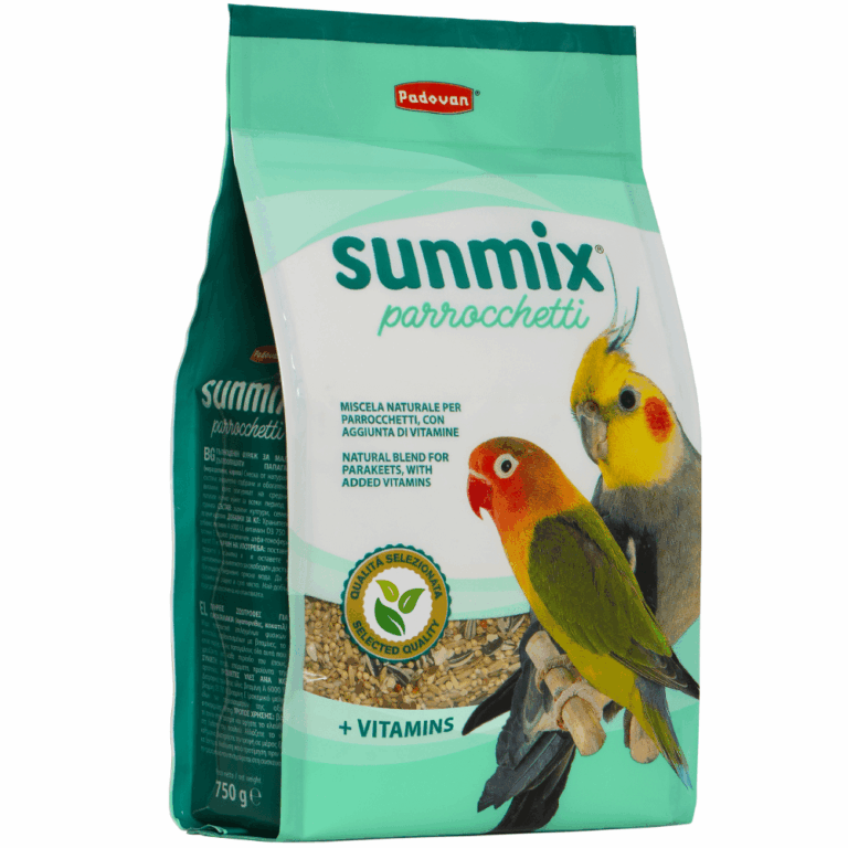 Корм для птиц Padovan Sunmix parrocchetti комплексный основной для средних попугаев 750г