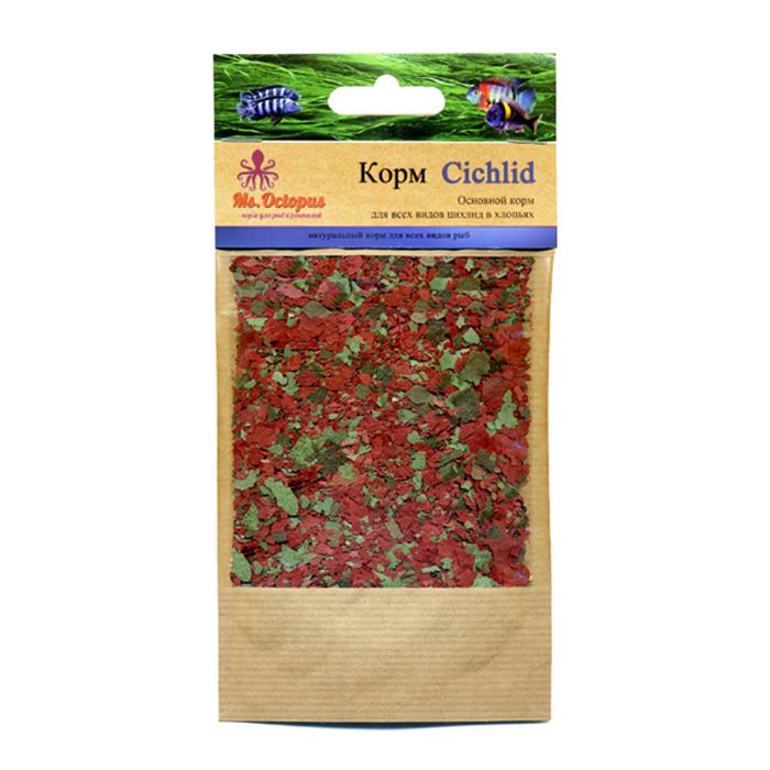 Корм для рыб Ms.Octopus Cichlid Хлопья для всех видов цихдлид Корм для рыб Ms.Octopus Cichlid Хлопья для всех видов цихдлид