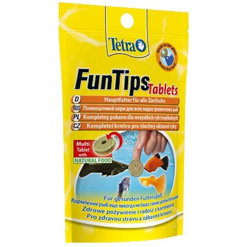 Корм для рыб TETRA FunTips Tablets для приклеивания к стеклу 20таб — цена и наличие Корм для рыб TETRA FunTips Tablets для приклеивания к стеклу 20таб