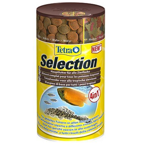 Корм для рыб TETRA Selection для всех видов рыб "4 вида" хлопья/чипсы/гранулы 100мл — цена и наличие Корм для рыб TETRA Selection для всех видов рыб "4 вида" хлопья/чипсы/гранулы 100мл
