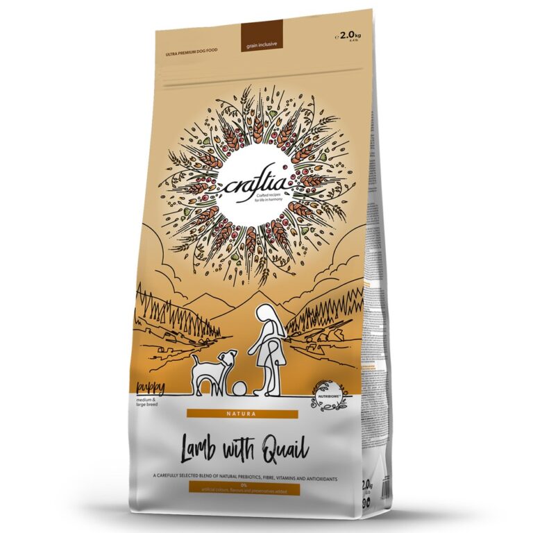 Корм для щенков CRAFTIA Natura для средних и крупных пород, из ягненка с перепелкой сух. 2кг — цена и наличие Корм для щенков CRAFTIA Natura для средних и крупных пород, из ягненка с перепелкой сух. 2кг