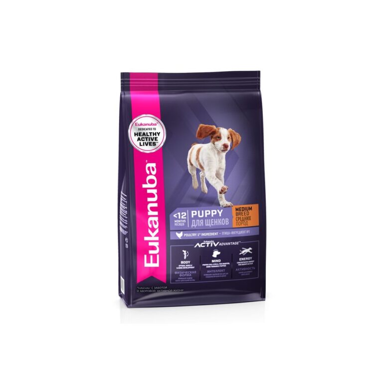 Корм для щенков Eukanuba для средних пород сух.800г