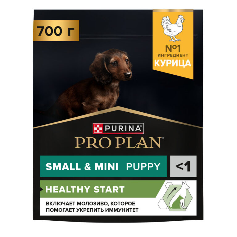 Корм для щенков Pro Plan Healthy Start для мелких и карликовых пород, с курицей сух. 700г — цена и наличие Корм для щенков Pro Plan Healthy Start для мелких и карликовых пород, с курицей сух. 700г