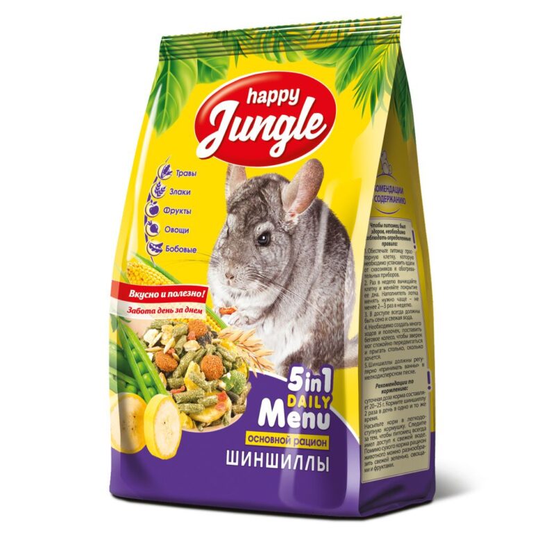 Корм для шиншилл HAPPY JUNGLE 400г