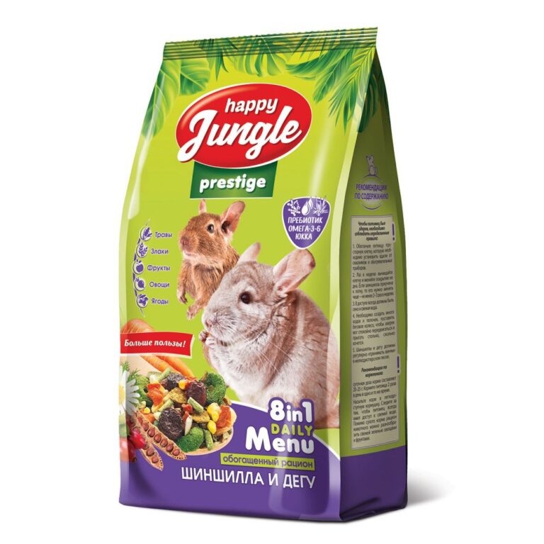 Корм для шиншилл и дегу HAPPY JUNGLE Престиж 500г