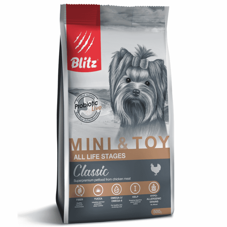 Корм для собак Blitz adult mini &toy breeds для мелких и миниатюрных пород сух. 500г — цена и наличие Корм для собак Blitz adult mini &toy breeds для мелких и миниатюрных пород сух. 500г