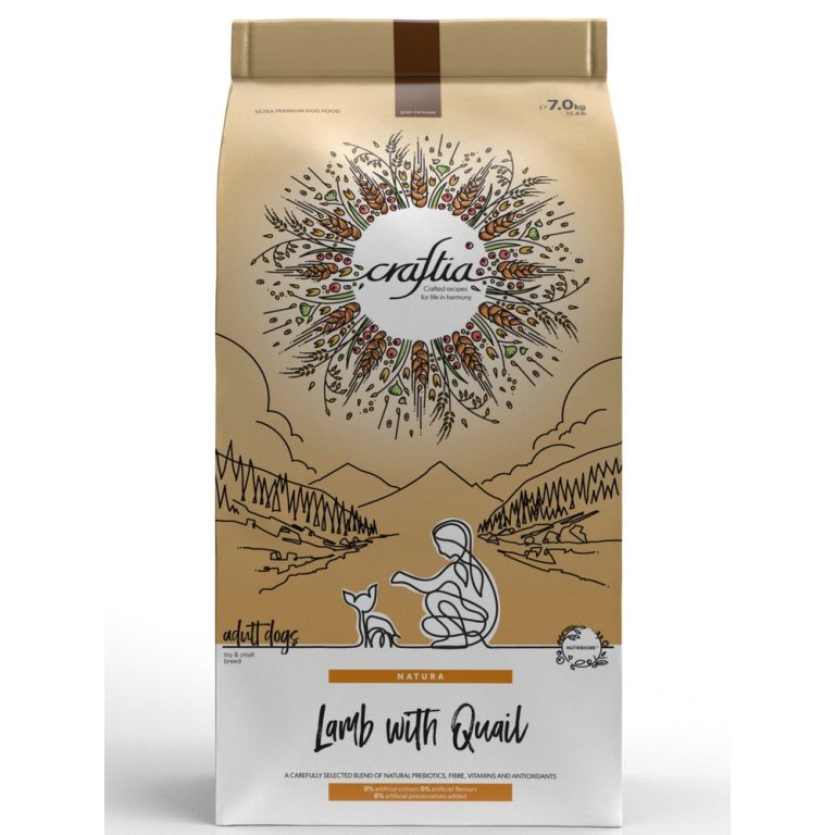 Корм для собак CRAFTIA Natura для миниатюрных и мелких пород, ягненок с перепелкой сух. 7кг — цена и наличие Корм для собак CRAFTIA Natura для миниатюрных и мелких пород, ягненок с перепелкой сух. 7кг