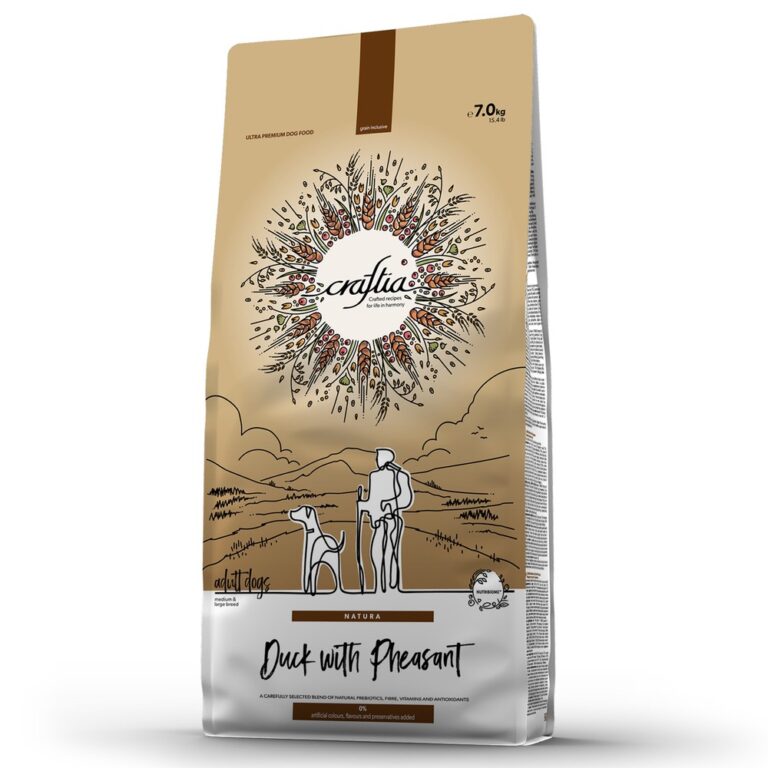 Корм для собак CRAFTIA Natura для средних и крупных пород, из утки с фазаном сух. 7кг — цена и наличие Корм для собак CRAFTIA Natura для средних и крупных пород, из утки с фазаном сух. 7кг