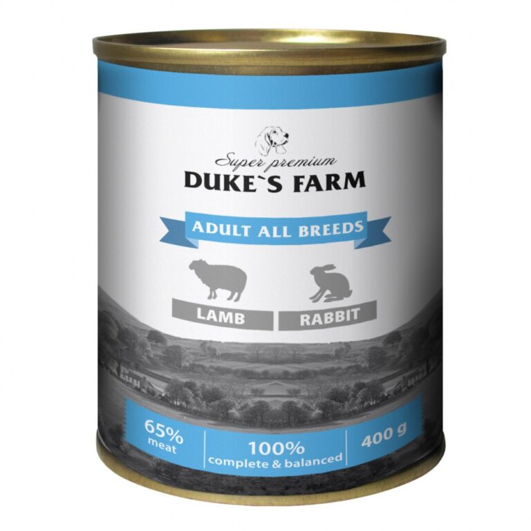 DUKE'S FARM Корм для собак DUKE’S FARM Паштет из ягненка с кроликом банка 400г