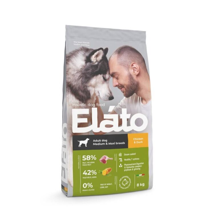 Корм для собак Elato Holistic для средних и крупных пород, курица с уткой сух. 8кг — цена и наличие Корм для собак Elato Holistic для средних и крупных пород, курица с уткой сух. 8кг