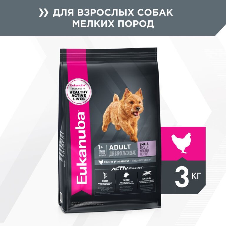 Корм для собак Eukanuba для мелких пород сух. 3кг — цена и наличие Корм для собак Eukanuba для мелких пород сух. 3кг