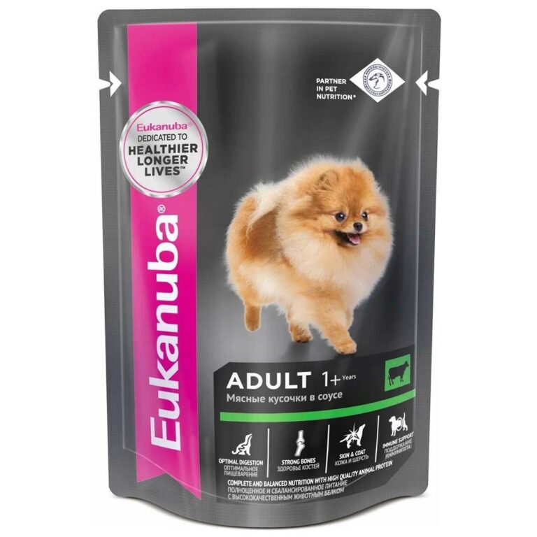 Корм для собак Eukanuba говядина в соусе пауч 100г
