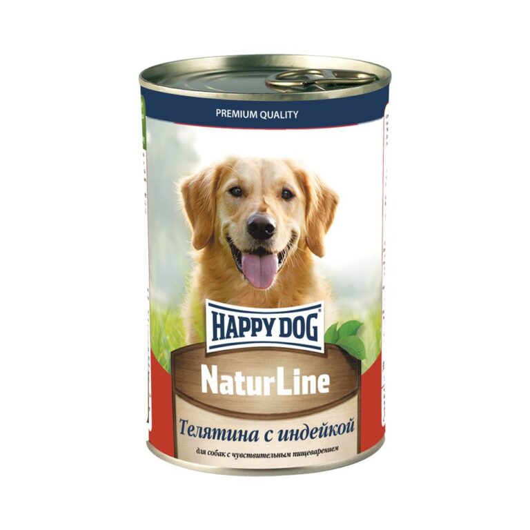 Корм для собак HAPPY DOG Телятина с индейкой нежный паштет банка 410г — цена и наличие Корм для собак HAPPY DOG Телятина с индейкой нежный паштет банка 410г