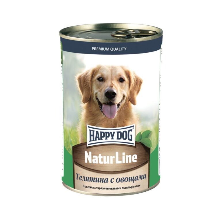 Корм для собак HAPPY DOG Телятина с овощами нежный паштет банка 410г — цена и наличие Корм для собак HAPPY DOG Телятина с овощами нежный паштет банка 410г