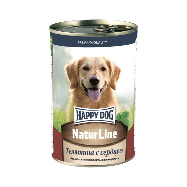Корм для собак HAPPY DOG Телятина с сердцем нежный паштет банка 410г Корм для собак HAPPY DOG Телятина с сердцем нежный паштет банка 410г