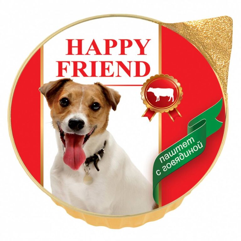 Корм для собак HAPPY FRIEND Паштет с говядиной банка 125г — цена и наличие Корм для собак HAPPY FRIEND Паштет с говядиной банка 125г