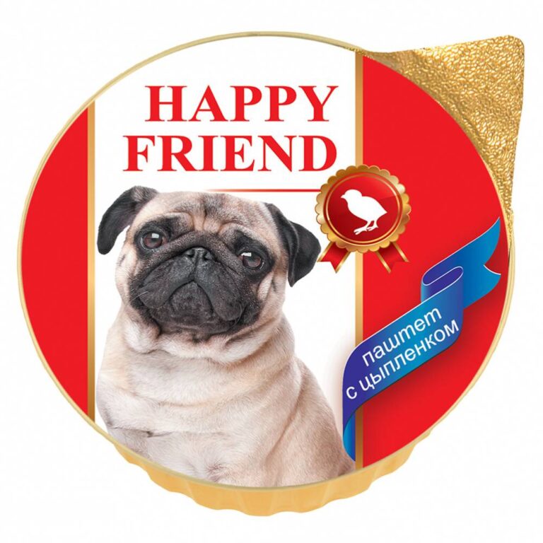 Корм для собак HAPPY FRIEND Паштет с цыплёнком банка 125г — цена и наличие Корм для собак HAPPY FRIEND Паштет с цыплёнком банка 125г