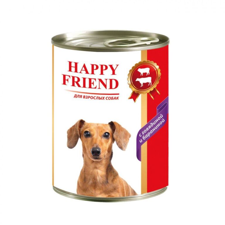 Корм для собак HAPPY FRIEND с говядиной и бараниной банка 410г — цена и наличие Корм для собак HAPPY FRIEND с говядиной и бараниной банка 410г
