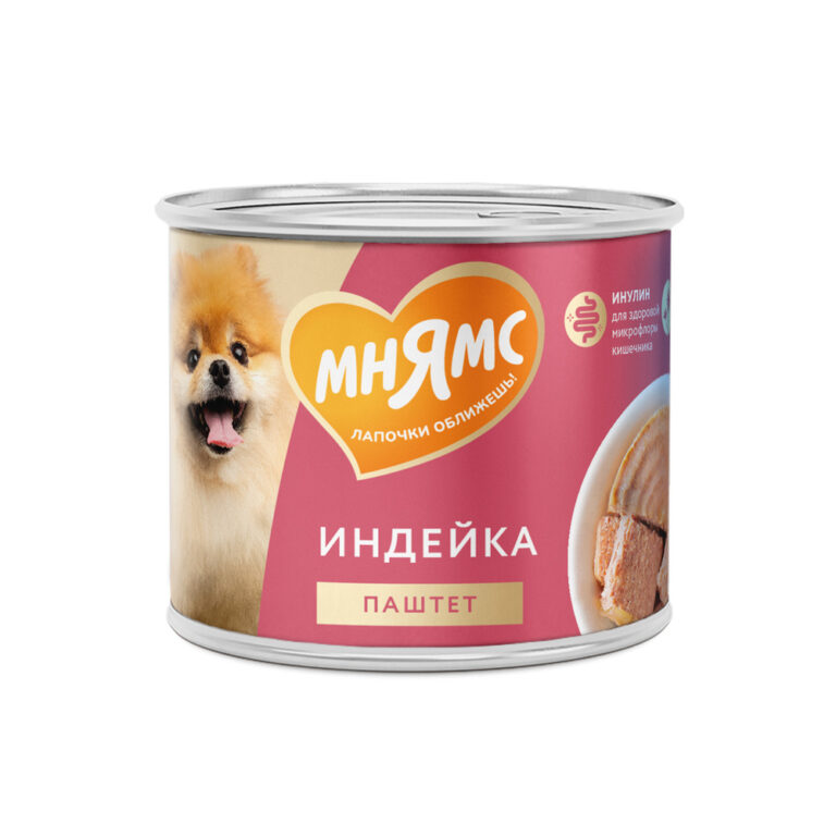 Корм для собак МНЯМС Комфортное пищеварение паштет из индейки банка 200г — цена и наличие Корм для собак МНЯМС Комфортное пищеварение паштет из индейки банка 200г