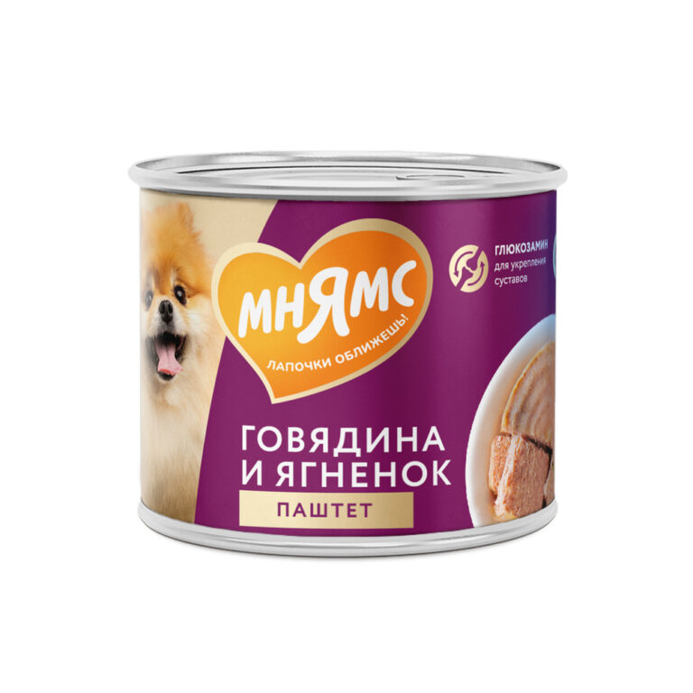 Корм для собак МНЯМС Здоровые суставы паштет из говядины и ягненка банка 200г