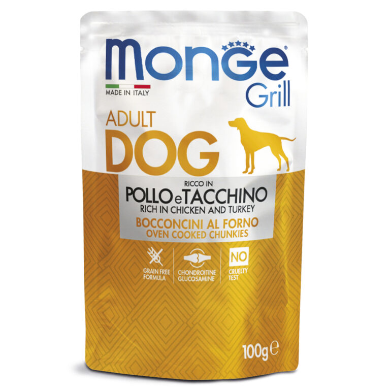 Корм для собак Monge Dog Grill Pouch курица, индейка конс. пауч 100г